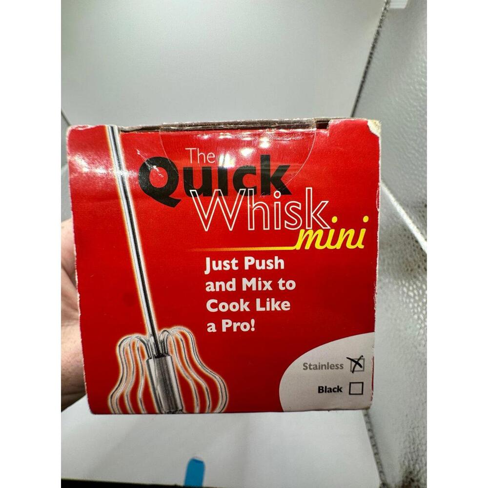 Quick Whisk Mini Spring Loaded Automatic Stainless Steel Whisk NIB